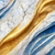 Papel de Parede Painel 3D Marmore Branco Azul Dourado