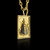 Pingente placa Nossa Senhora 3D fundo santuário cravejado banhado à ouro 18k, da marca Dezoitok Joias.
