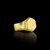 Anel retangular personalizável banhado à ouro 18K, da marca Dezoitok Joias.