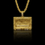 Pingente placa Santa Ceia cravejado banhado à ouro 18k, da marca Dezoitok Joias.