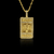 Pingente placa "Cristo é o dono do lugar" cravejado banhado à ouro 18k, da marca Dezoitok Joias.