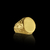 Anel redondo personalizável banhado à ouro 18K, da marca Dezoitok Joias.