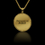 Pingente redondo personalizável com moldura banhado à ouro 18K, da marca Dezoitok Joias.