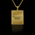 Pingente quadrado personalizável com moldura banhado à ouro 18K, da marca Dezoitok Joias.