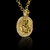 Pingente sagrado coração de Jesus 3D cravejado banhado à ouro 18k, da marca Dezoitok Joias.
