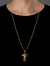 CORRENTE RABO DE RATO FECHO TRADICIONAL (1,5mm) - 60cm ou 70cm + PINGENTE CRUZ VAZADA COM JESUS - 3x2cm - BANHADO A OURO 18K
