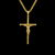 CORRENTE GRUMET DUPLA FECHO GAVETA (3,5mm) - 60cm ou 70cm + PINGENTE JESUS NA CRUZ 4D - 4x3cm - BANHADO A OURO 18K - comprar online