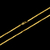 CORRENTE FLAT FITA FECHO TRADICIONAL (3mm) - 60cm ou 70cm - BANHADO A OURO 18K
