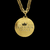 Pingente redondo personalizável banhado à ouro 18K, da marca Dezoitok Joias.