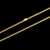 Corrente rabo de rato flat banhada à ouro 18k, da marca Dezoitok Joias.