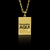 Pingente quadrado personalizável com moldura banhado à ouro 18K, da marca Dezoitok Joias.