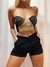 Top strapless Tul con encaje