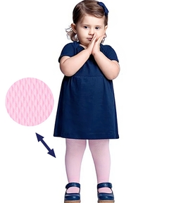 Meia Calça Infantil Fio 70 Microfibra Com Textura - Rosa - comprar online