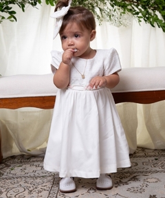 Vestido Infantil - Clara- Branco- Laço na internet