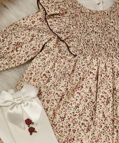 Vestido Infantil - Pala Anjo - Floral Annie Marsala - Little Bloom - Roupas e Pijamas para Bebês e Crianças