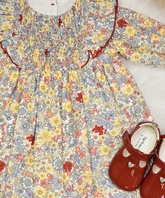 Vestido Infantil- Pala Anjo - Floral Annie Vermelho na internet