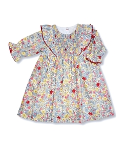 Vestido Infantil- Pala Anjo - Floral Annie Vermelho