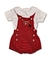 Cj Body e Romper Tricot e Pima Bebê - Vermelho - Especial Natal