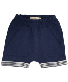 Shorts Bebê Tricot Bolso- Marinho - comprar online