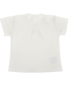 Camiseta Menina Essencial Branca- Manga curta - 100% Pima