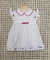 Vestido Infantil Cerejinhas - Bordado- Estilo Casinha de Abelha Off White