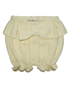 Shorts Bebê Tricot Laço- Amarelo