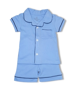 Pijama Curto Clássico Azul - Algodão Pima
