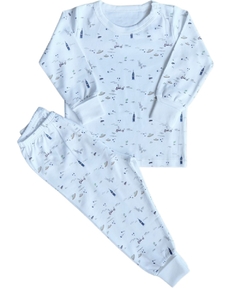 Pijama Longo- 100% Pima - Space Bunny