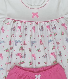 Pijama Curto - 100% Pima - Pink Bunny - comprar online