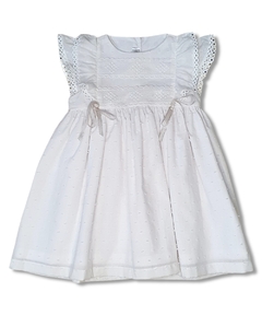 Vestido Infantil - Poesia - off white- 100% Algodão