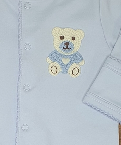 Macacão Bebê Little Bear Azul- Algodão Pima - comprar online