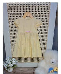 Vestido Infantil- Clara - Linho Bordado - Little Bloom - Roupas e Pijamas para Bebês e Crianças