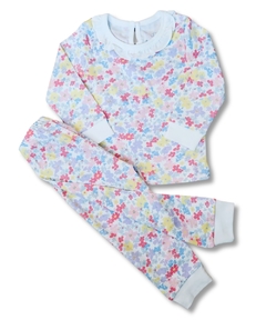 Pijama Longo- 100% Pima - Floral Alegria