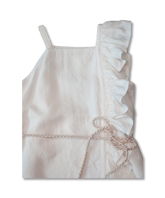 Vestido Infantil Vintage Babados - Poá Off White - comprar online
