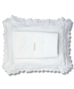 Jogo de lençol Elástico - Luxe Blanc - Bordado Ingles - 02 peças