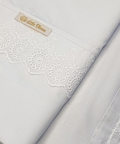 Jogo de lençol Elástico - Luxe Blanc - Bordado Ingles - 02 peças na internet