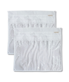 Kit Envelope Organizador Maternidade - Luxe Blanc - Bordado Inglês - 02 peças