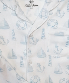 Pijama Clássico Curto Infantil - Algodão Pima - Náutico - comprar online