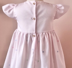 Vestido Infantil - Candy Colors Poá - Rosa na internet