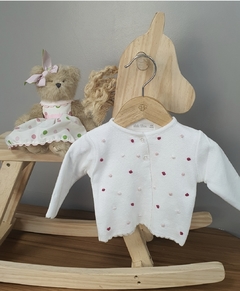 Cardigan Dots Rosa - Branco- Bebê Menina - comprar online