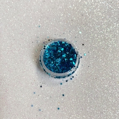 Glitter Flocado - Azul Turquesa