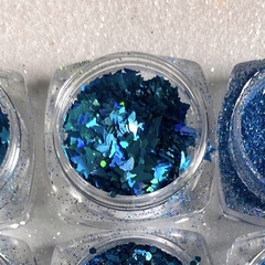 Glitter Deluxe Azul - Borboleta