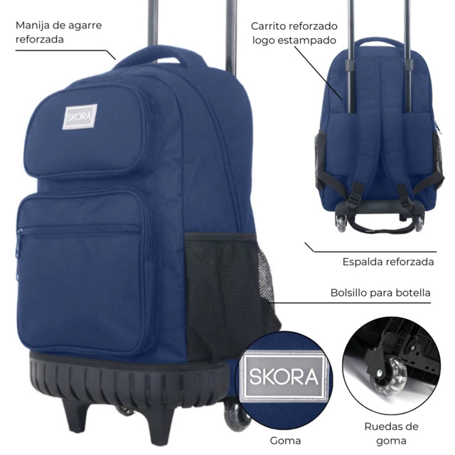 Mochilas con carrito reforzadas top