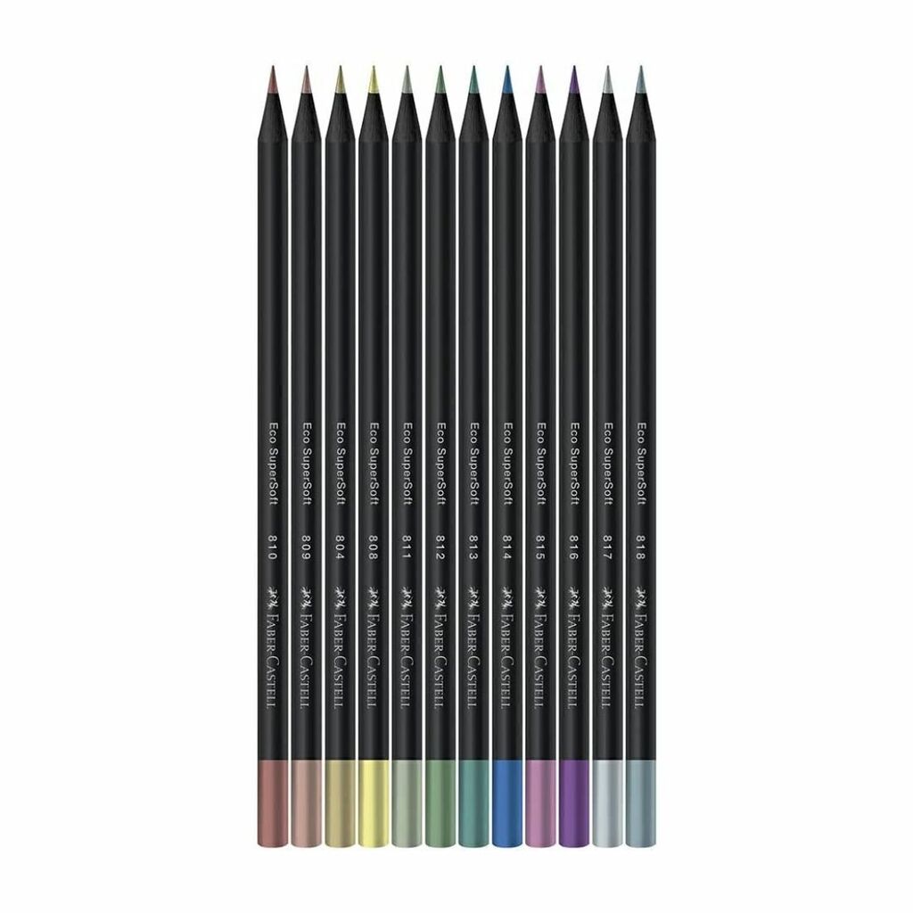 Lapices De Color Faber Castell Largos X 12 Colores + Accesorios