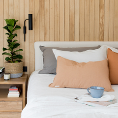 Dormitorio x6 para cama de 2metros- (2 almohadones lisos 1.00x0.60cm-2 lisos de 60x80cml y 2 rayados o lisos de 50x70cm) - comprar online