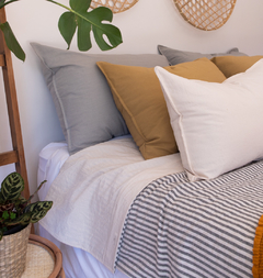 Dormitorio x6 para cama de 2metros- (2 almohadones lisos 1.00x0.60cm-2 lisos de 60x80cml y 2 rayados o lisos de 50x70cm) - tienda online