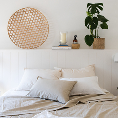 Dormitorio x4 para cama de 1.40-(2 almohadones lisos tusor 50x70cm y 2 almohadones raya o lisos tusor en 50x50cm 0 40x60cm) ) en internet