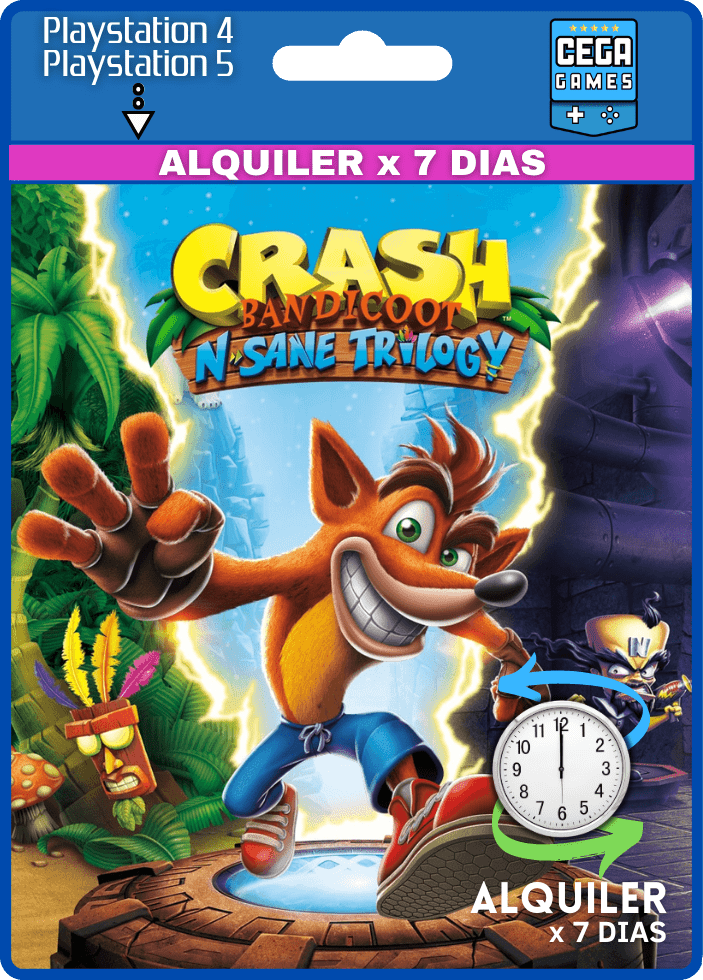 Alugue jogo Nintendo Crash Bandicoot N Sane Trilogy - Rei dos