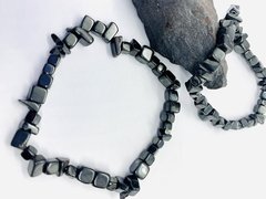 Pulseira Hematita Contas Quadradas - comprar online