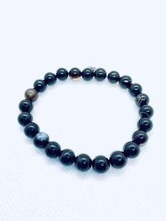 Pulseira Masculina Em Sardônix - Ágata Natural - CristalMagia